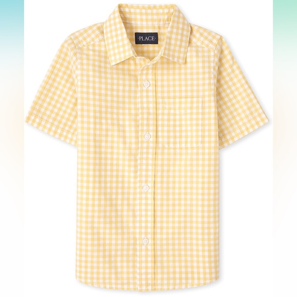 The Children's Place Short Sleeve Cotton Poplin Button Down Shirt size 4T - Picture 1 of 4